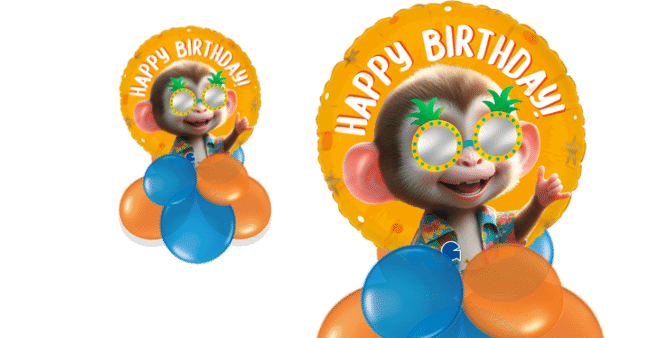 Cool Baby Monkey Birthday Balloon