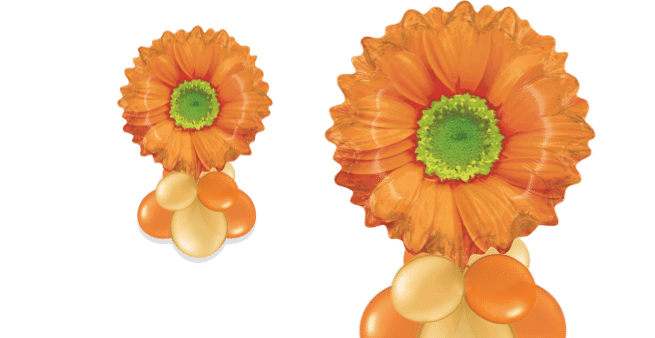 Orange Flower Balloon
