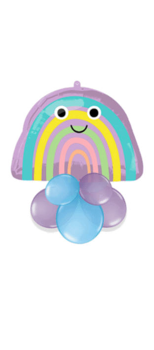 Smiley Rainbow Balloon