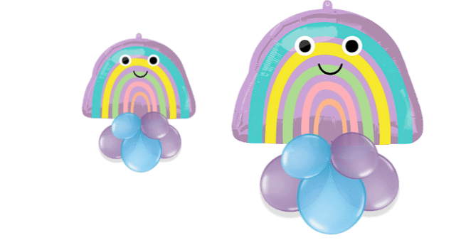 Smiley Rainbow Balloon