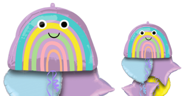 Smiley Rainbow Balloon