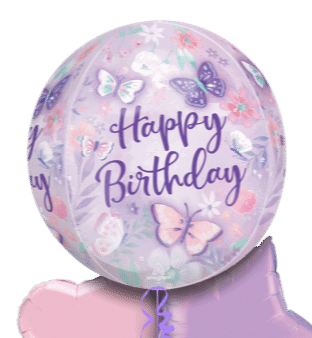 Butterfly Birthday Orbz Balloon