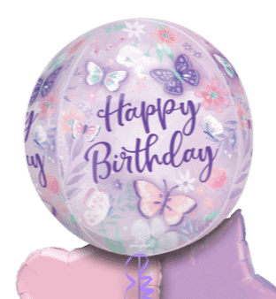 Butterfly Birthday Orbz Balloon