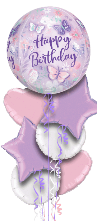 Butterfly Birthday Orbz Balloon
