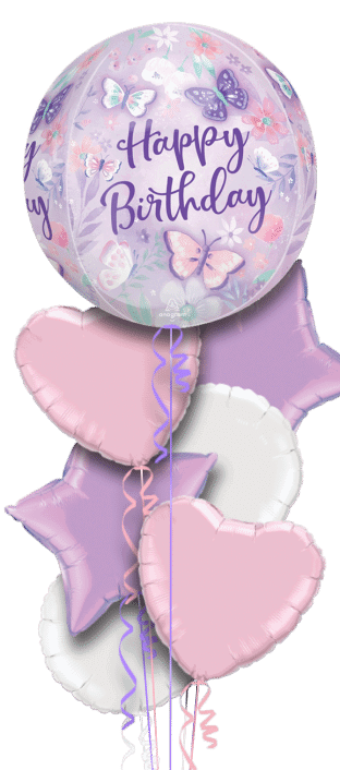 Butterfly Birthday Orbz Balloon