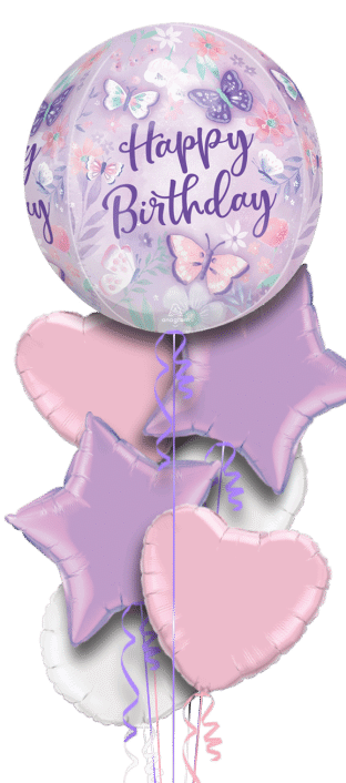 Butterfly Birthday Orbz Balloon