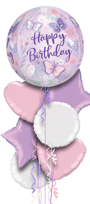 Butterfly Birthday Orbz Balloon