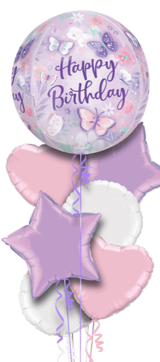Butterfly Birthday Orbz Balloon
