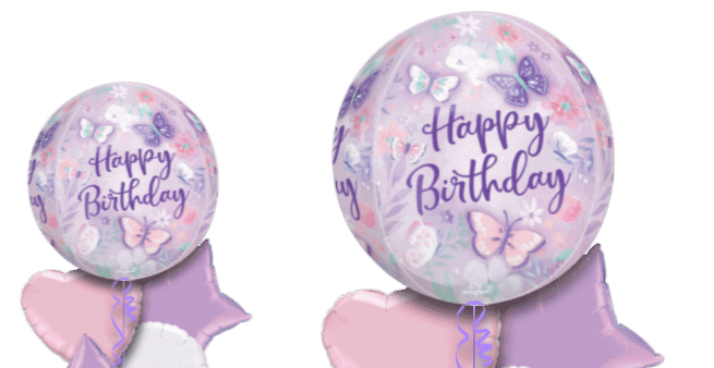 Butterfly Birthday Orbz Balloon