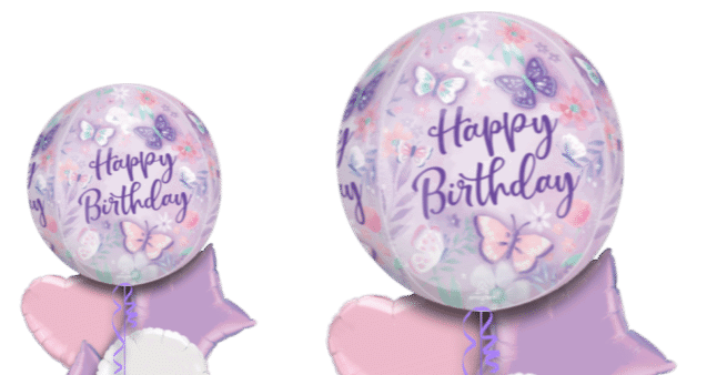 Butterfly Birthday Orbz Balloon