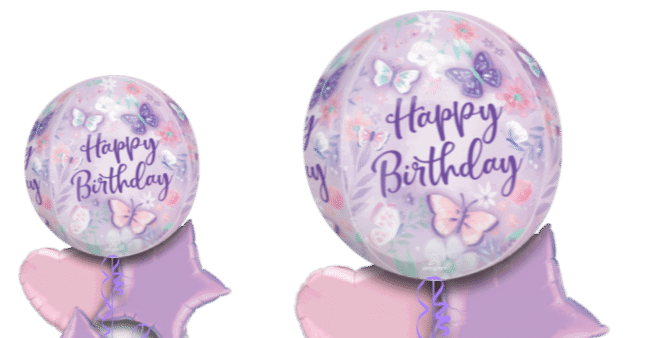 Butterfly Birthday Orbz Balloon