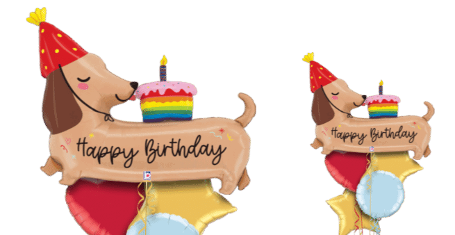Birthday Sausage Dog Balloon
