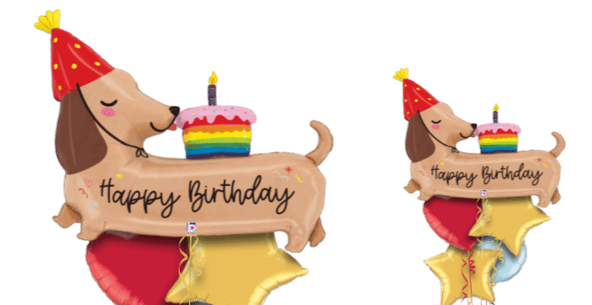 Birthday Sausage Dog Balloon