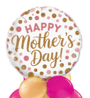 Mothers Day Gold Pink Balloon