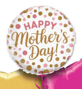 Mothers Day Gold Pink Balloon