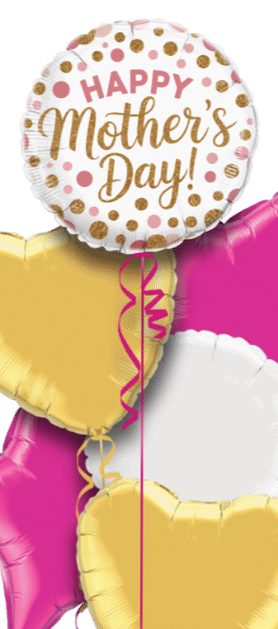 Mothers Day Gold Pink Balloon