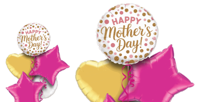 Mothers Day Gold Pink Balloon
