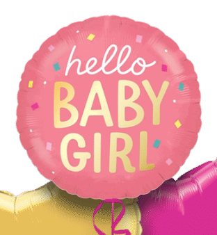 Hello Baby Girl Balloon