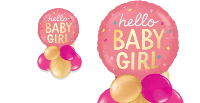 Hello Baby Girl Balloon