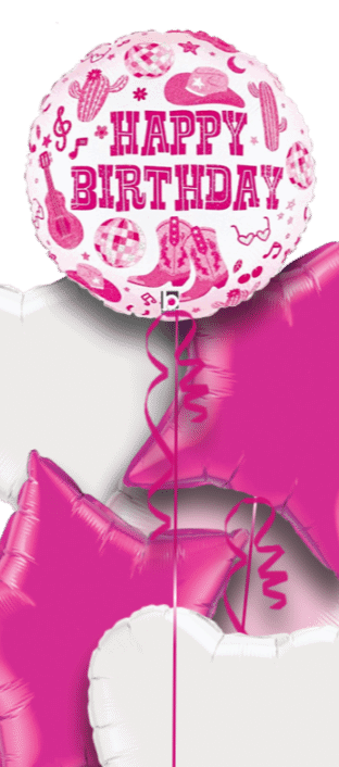 Pink Cowgirl Birthday Balloon