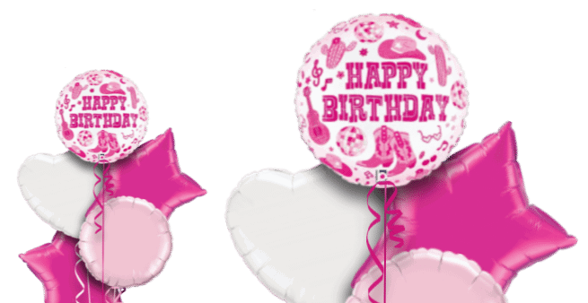 Pink Cowgirl Birthday Balloon