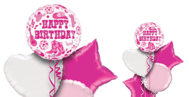 Pink Cowgirl Birthday Balloon