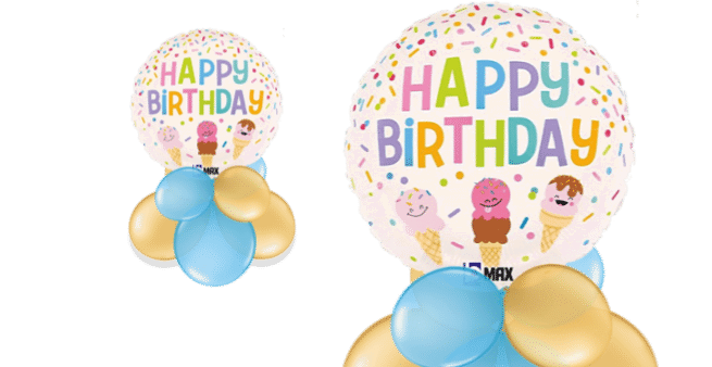 Birthday Ice Creams Balloon