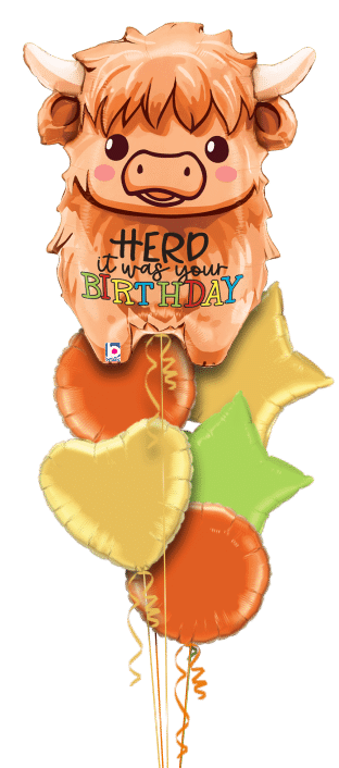 Herd It Was Your Birthday Cow Balloon