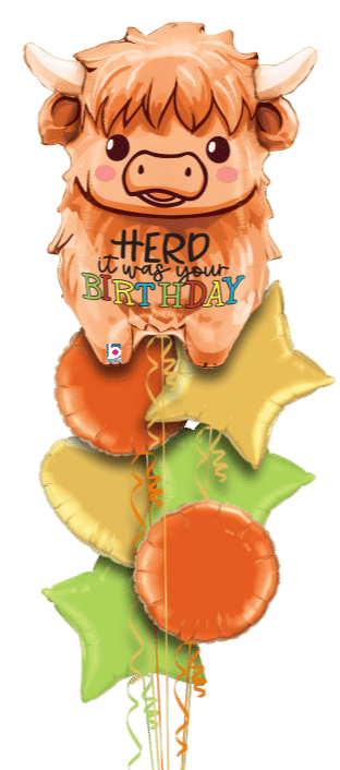 Herd It Was Your Birthday Cow Balloon