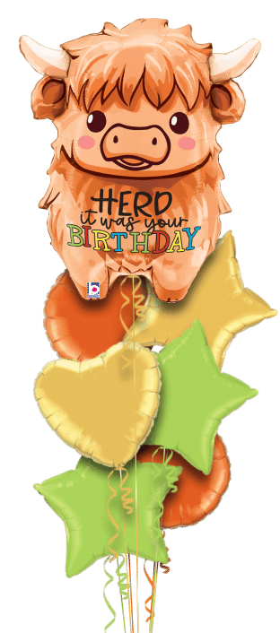 Herd It Was Your Birthday Cow Balloon