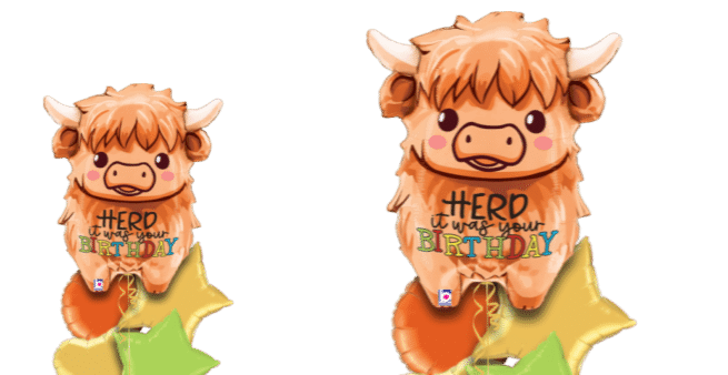 Herd It Was Your Birthday Cow Balloon