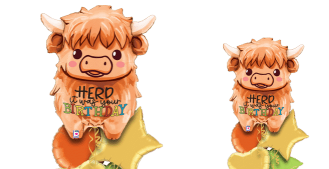 Herd It Was Your Birthday Cow Balloon
