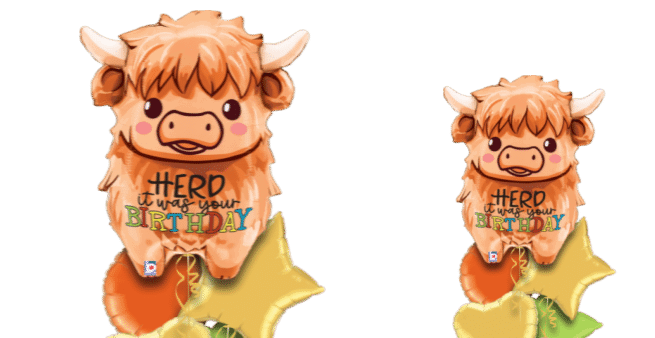Herd It Was Your Birthday Cow Balloon