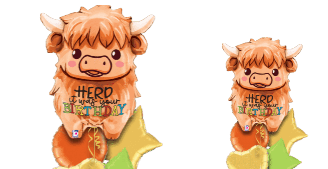 Herd It Was Your Birthday Cow Balloon