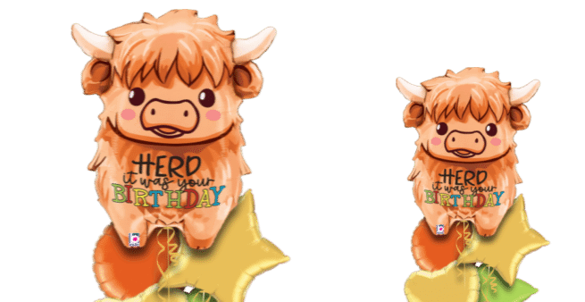 Herd It Was Your Birthday Cow Balloon