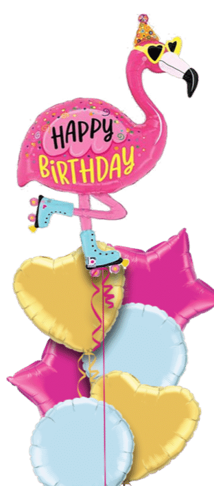 Happy Birthday Flamingo Balloon