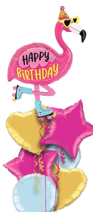 Happy Birthday Flamingo Balloon