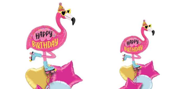 Happy Birthday Flamingo Balloon