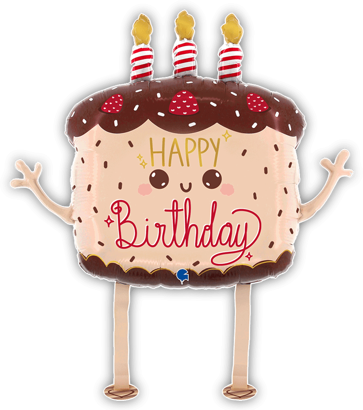 Happy Birthday Cake Airwalker Balloon