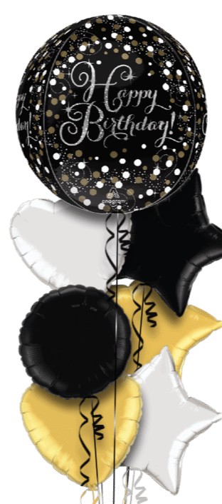 Black and Silver Orbz Balloon