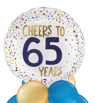 Cheers to 65 Years Balloon