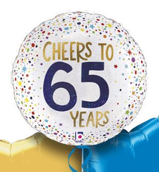 Cheers to 65 Years Balloon
