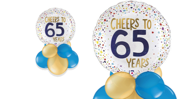Cheers to 65 Years Balloon