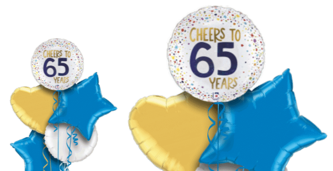 Cheers to 65 Years Balloon