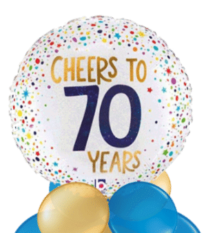 Cheers to 70 Years Balloon