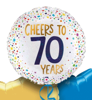 Cheers to 70 Years Balloon