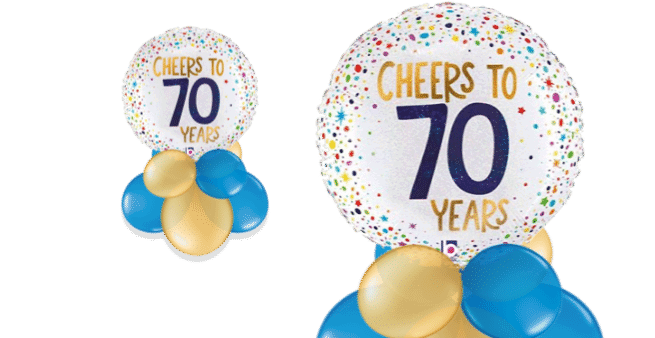 Cheers to 70 Years Balloon