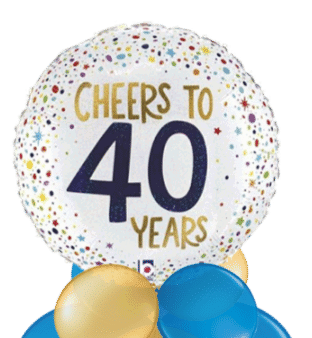 Cheers to 40 Years Balloon