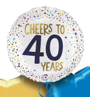 Cheers to 40 Years Balloon