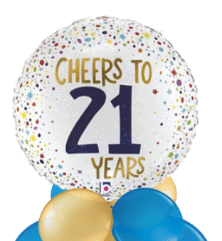 Cheers to 21 Years Balloon